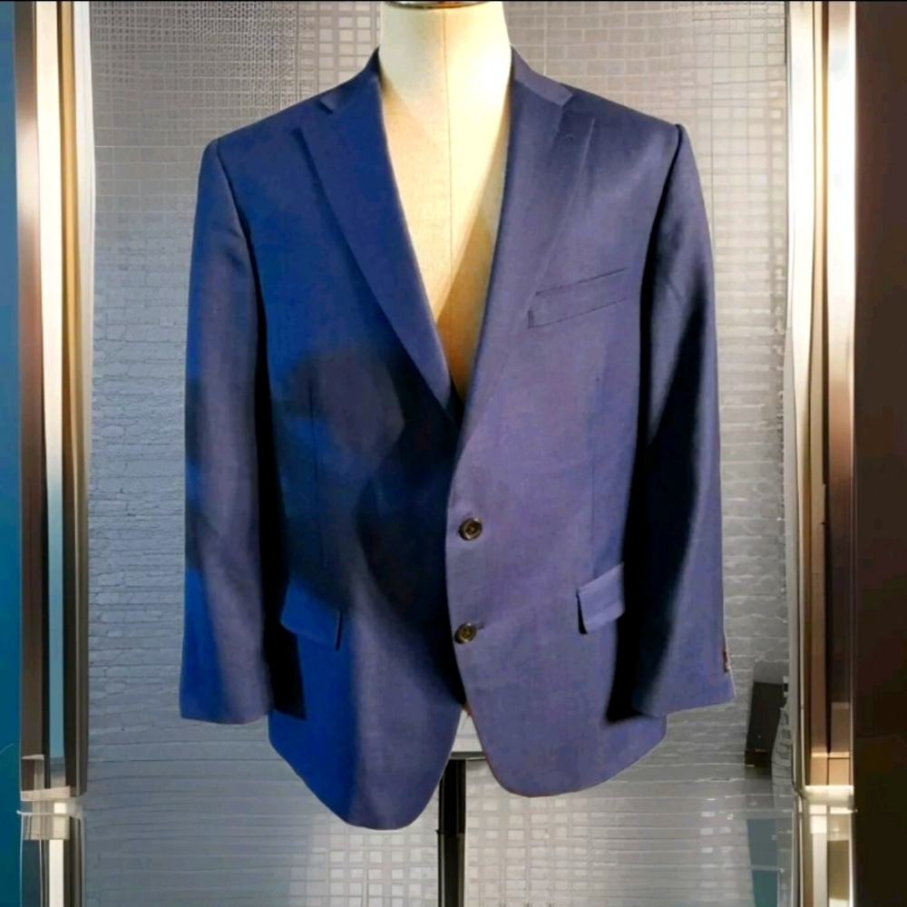 Walter Morton Size 46 R Navy Blue 2 Button Suit NWT